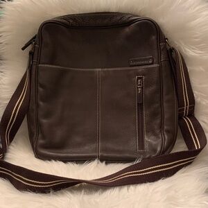 Storksak Jamie Brown Leather Diaper Bag
